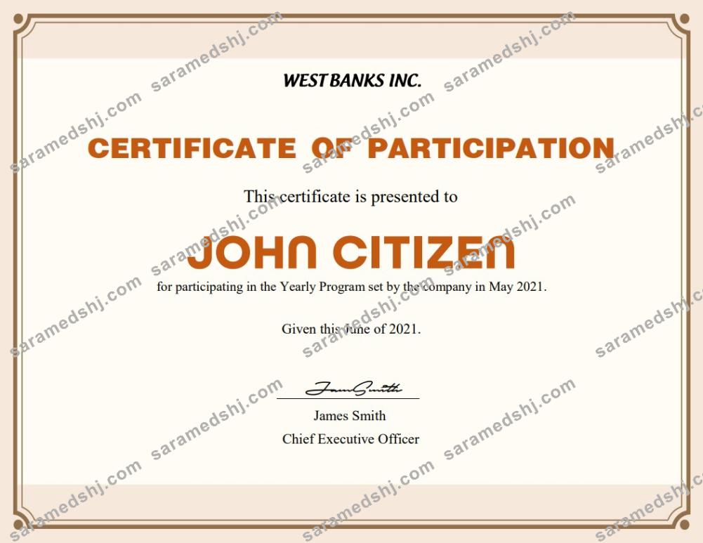 USA Participation cert Version 2